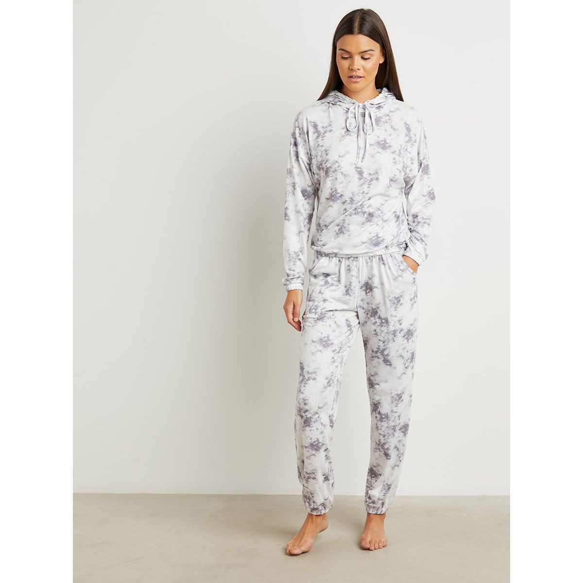 Styli Tie and Dye Hooded Top and Jogger Set-women-clothing-nightwear-pyjamas-longsets-image-2