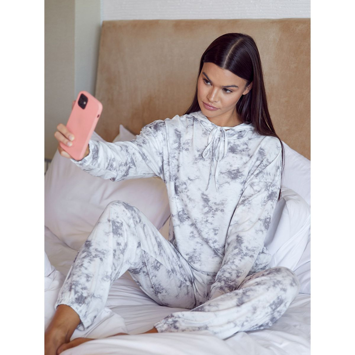 Styli Tie and Dye Hooded Top and Jogger Set-women-clothing-nightwear-pyjamas-longsets-image-7