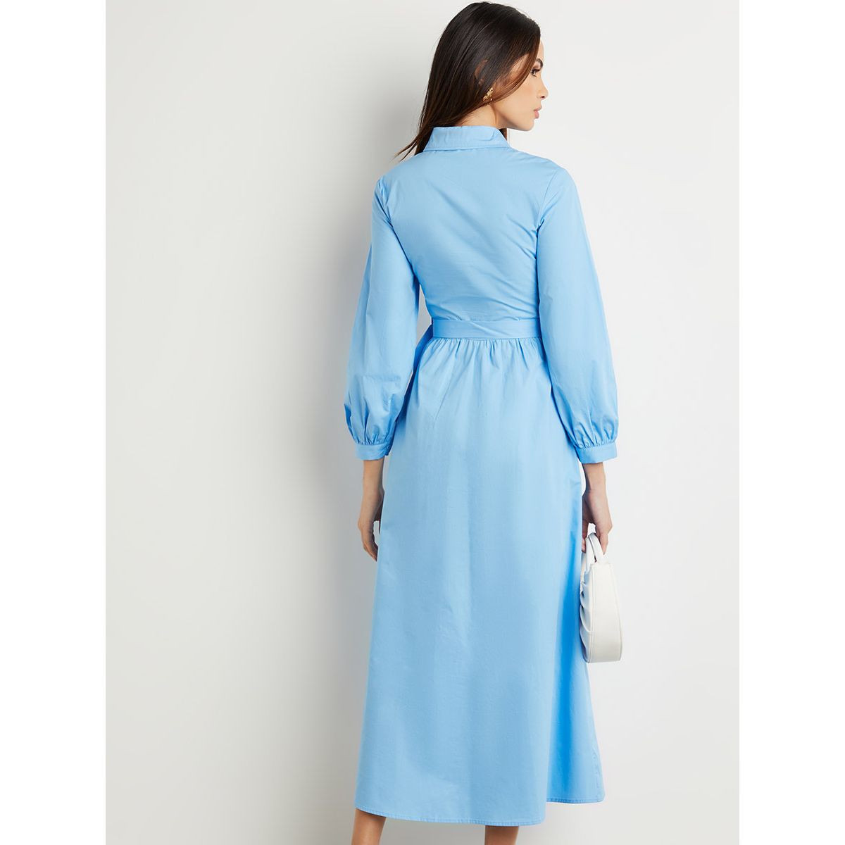 Styli Button Through Long Sleeves Belted Maxi Dress-women-clothing-dresses-image-4