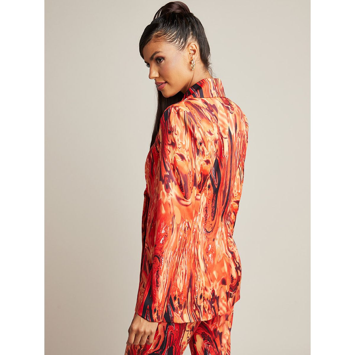 Styli Marble Fire Print Long Sleeves Fitted Blazer-women-clothing-coatsandjackets-blazers-image-4
