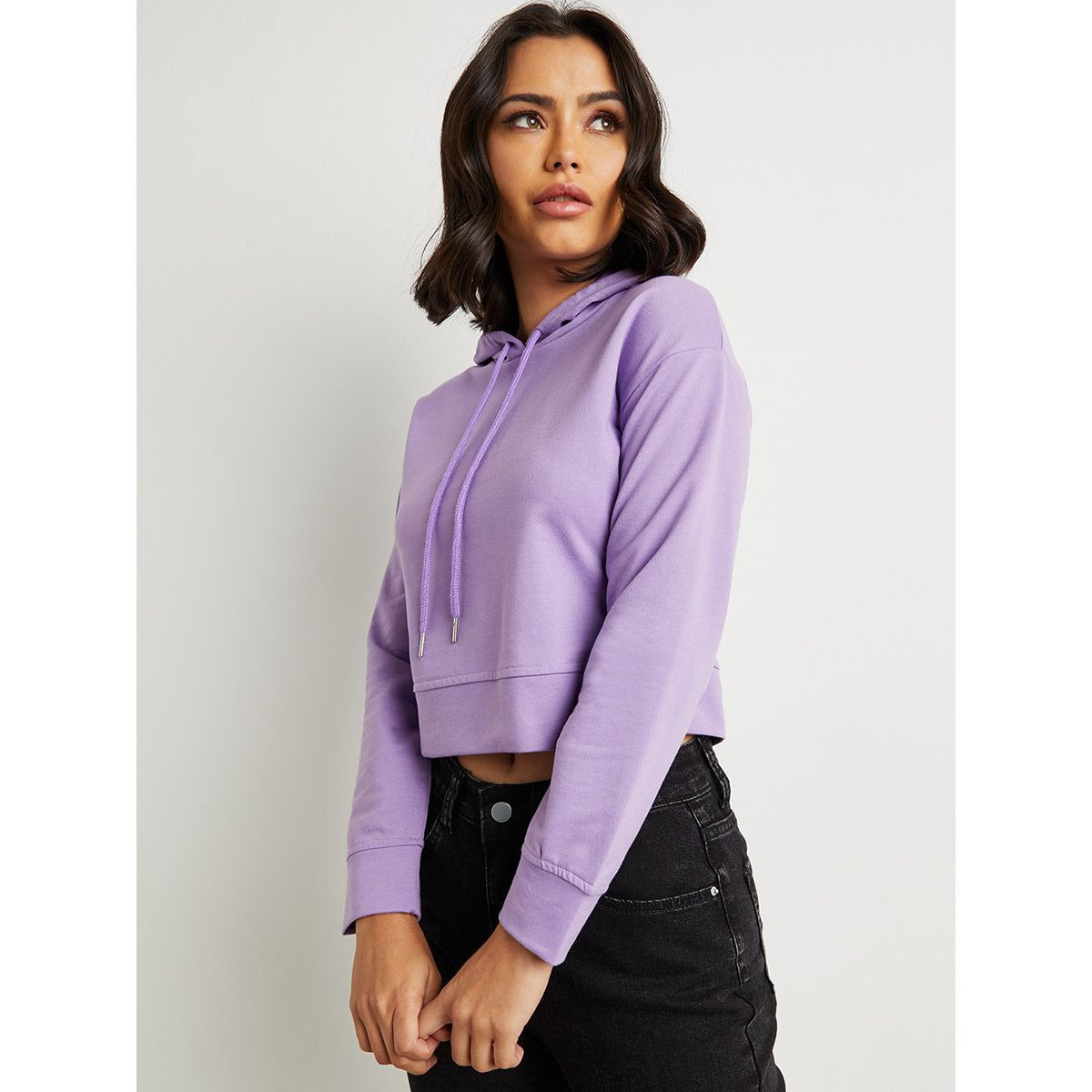 هودي سادة بأكمام طويلة من ستايلي-women-winterwear-hoodiesandsweatshirts-hoodies-image-1