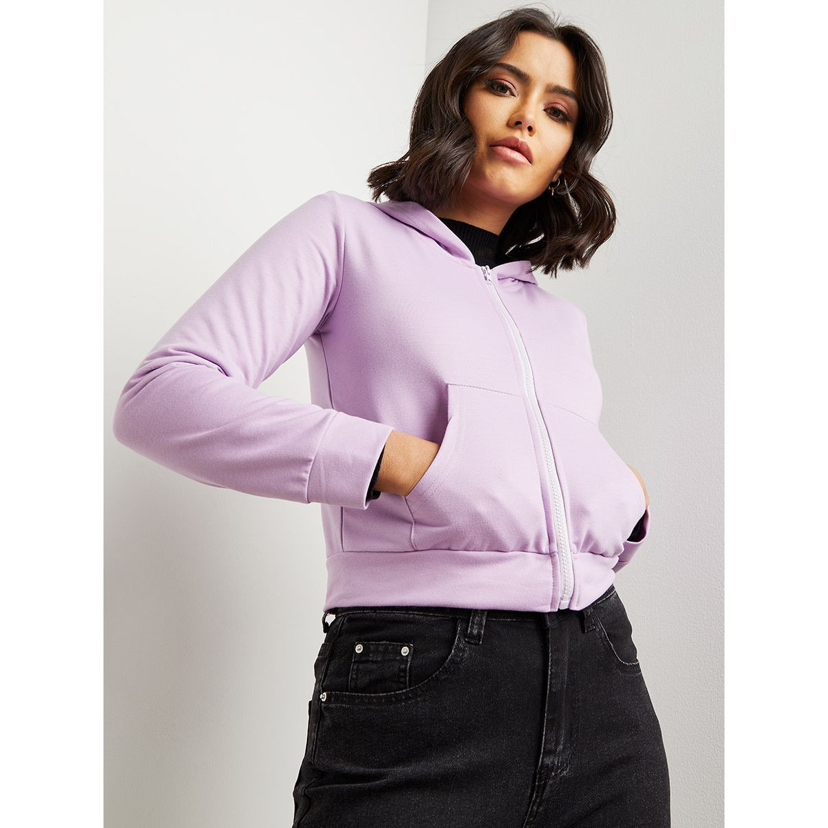 هودي بسحّاب وأكمام طويلة من ستايلي-women-winterwear-hoodiesandsweatshirts-hoodies-image-1