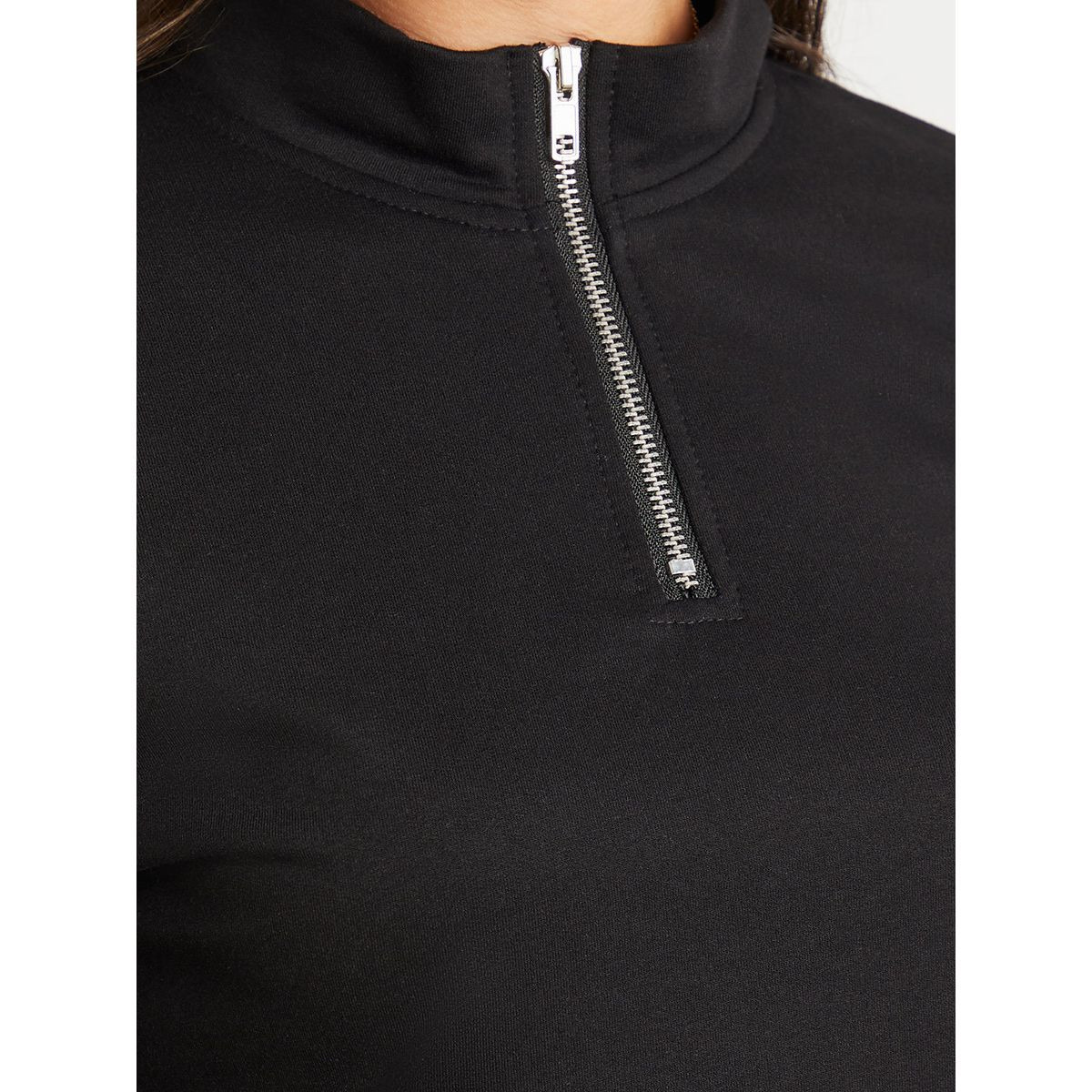 Styli Half Zip Closure Long Sleeves Sweatshirt-women-clothing-hoodiesandsweatshirts-sweatshirts-image-4