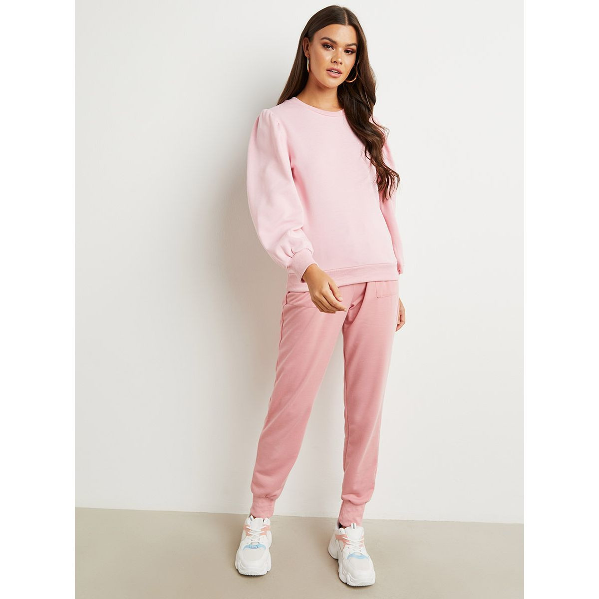 سويت شيرت سادة بأكمام منفوخة من ستايلي-women-clothing-hoodiesandsweatshirts-sweatshirts-image-2