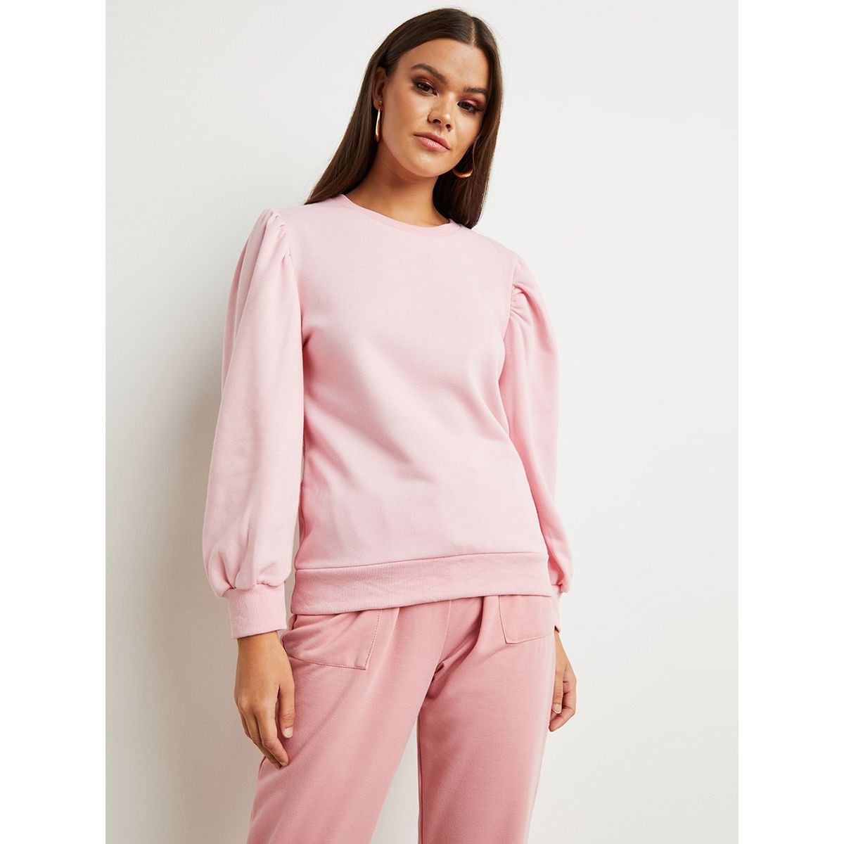 سويت شيرت سادة بأكمام منفوخة من ستايلي-women-clothing-hoodiesandsweatshirts-sweatshirts-image-3