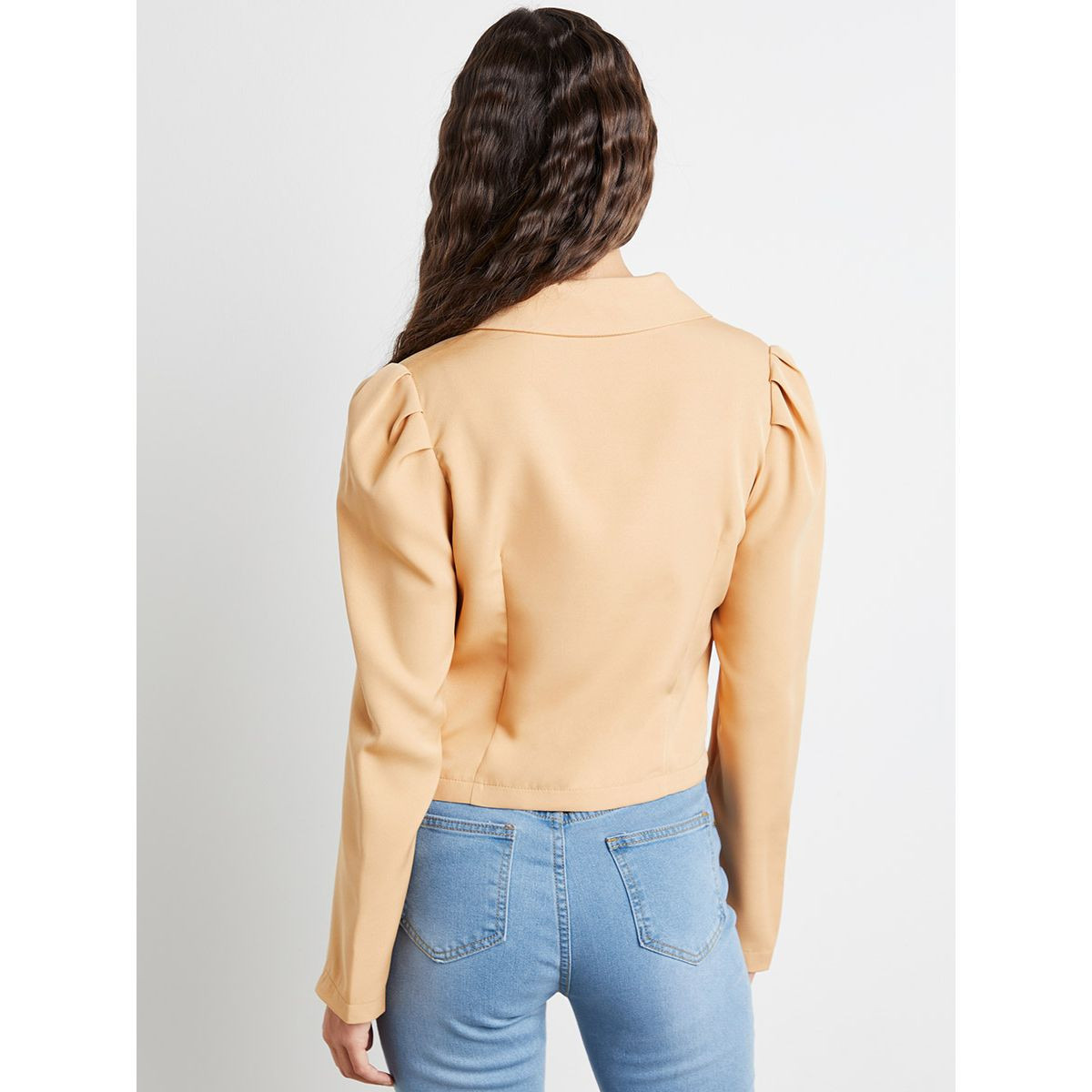 Styli Single Button Closure Puff Sleeves Blazer-women-clothing-coatsandjackets-blazers-image-3