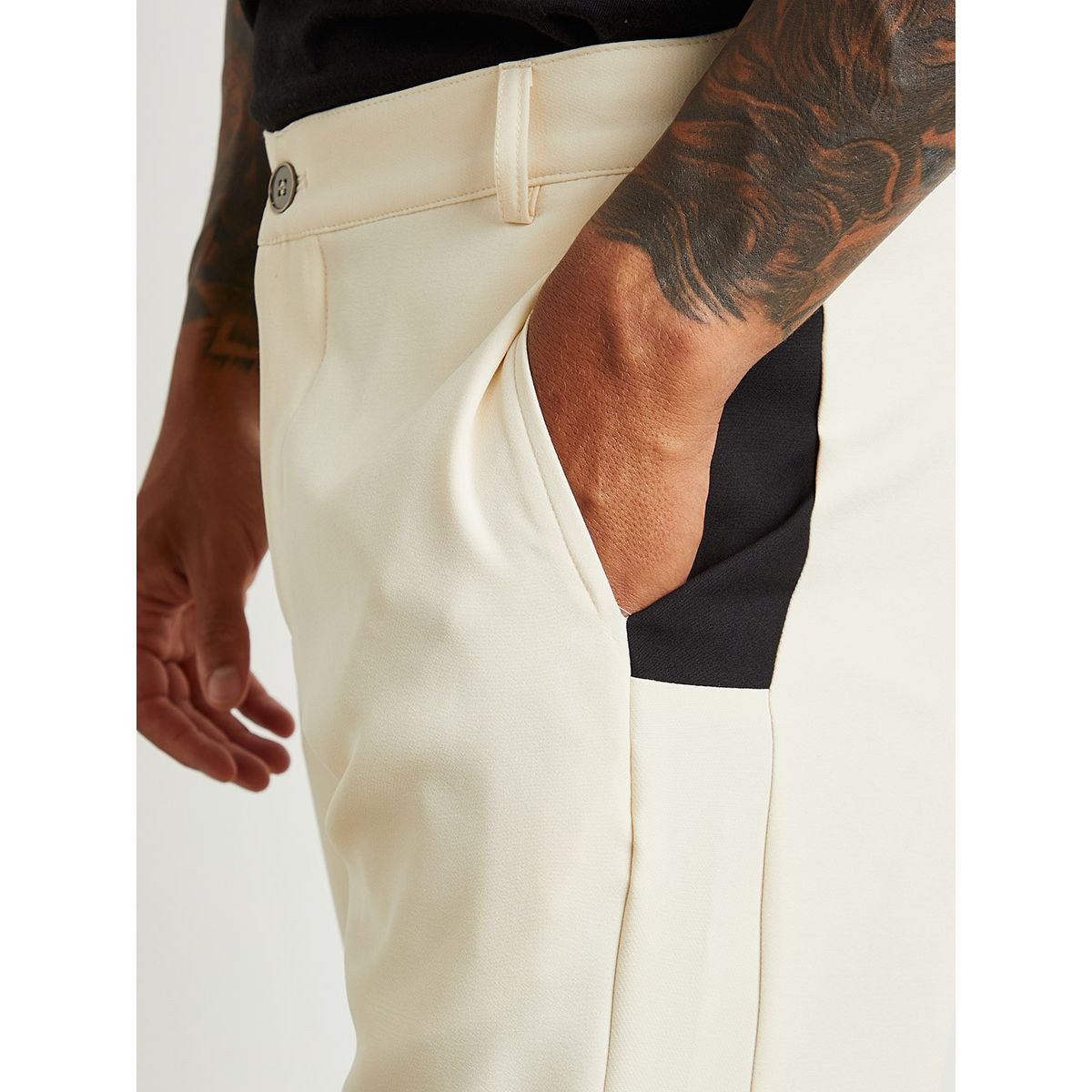 Styli Side Stripe Detail Cuffed Trouser with Belt Loops-men-clothing-bottoms-trousersandchinos-trousers-image-3