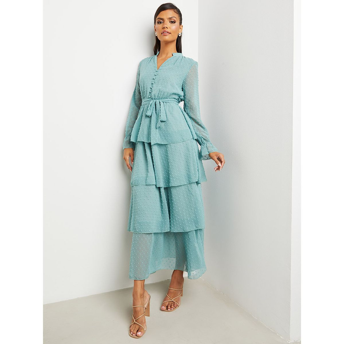 فستان طويل بطبقات مع اربطة من ستايلي-women-clothing-dresses-image-1