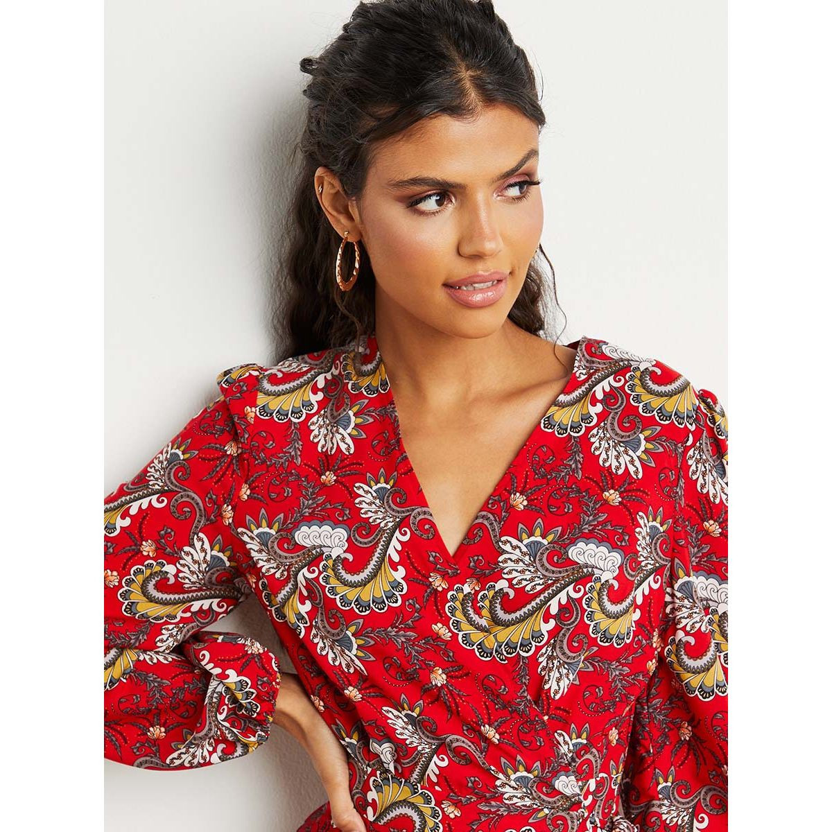 فستان طويل بنمط لف من ستايلي-women-clothing-dresses-image-3