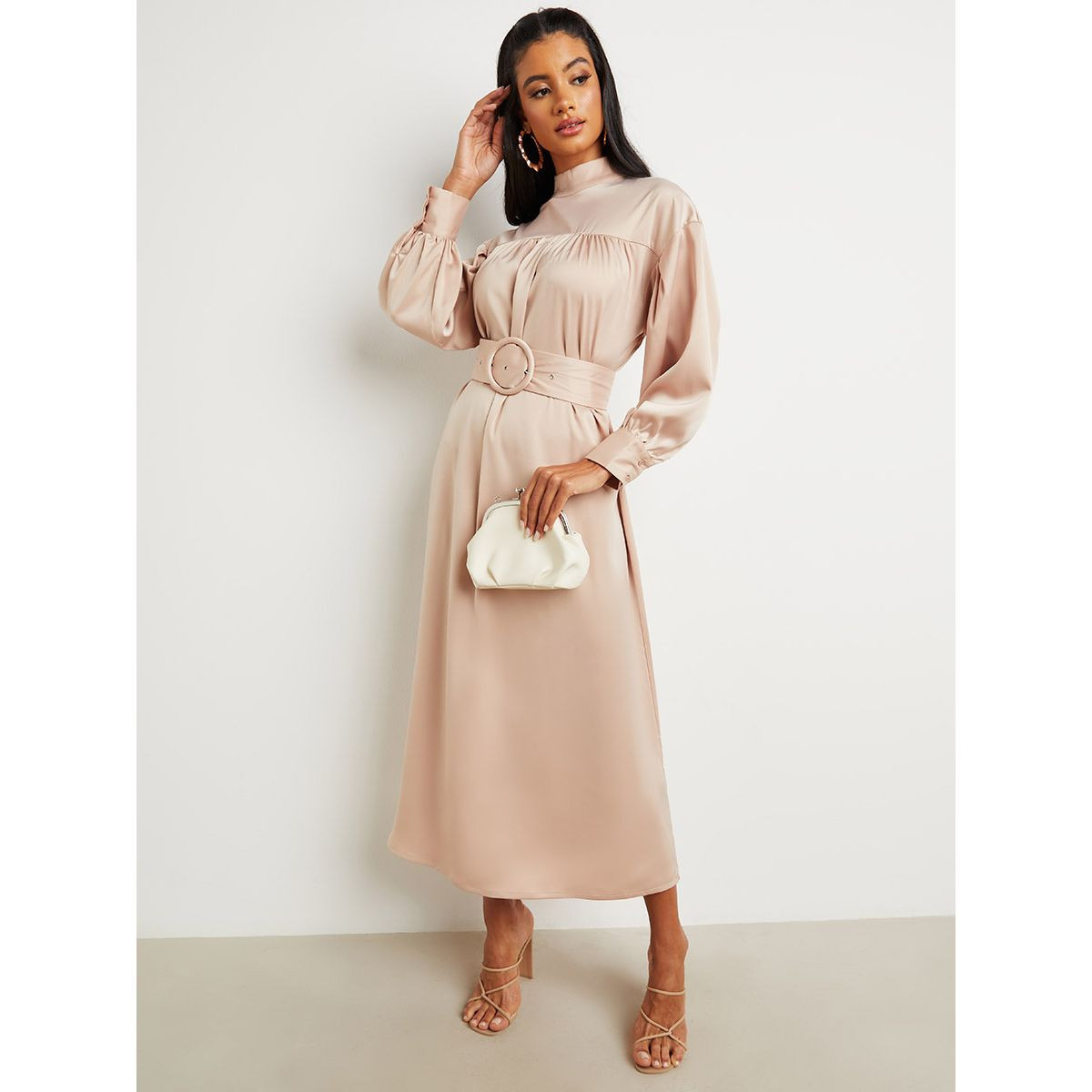 فستان طويل بحزام خصر من ستايلي-women-clothing-dresses-image-2
