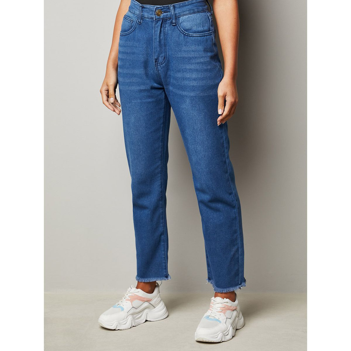 Styli Raw Hem Whisker Detail Straight Leg Jeans-women-clothing-bottoms-jeans-image-1