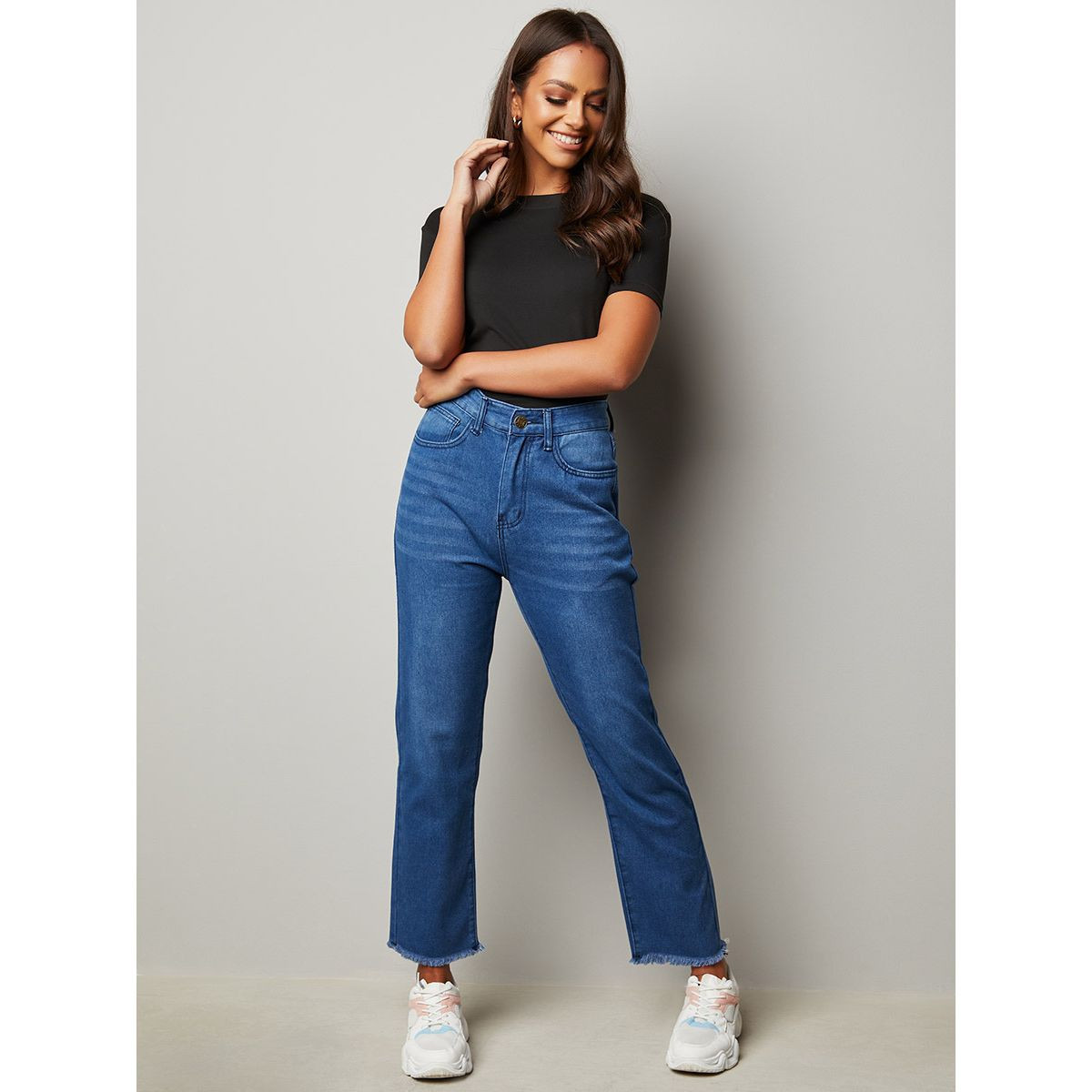 جينز بقصة مستقيمة من ستايلي-women-clothing-bottoms-jeans-image-2