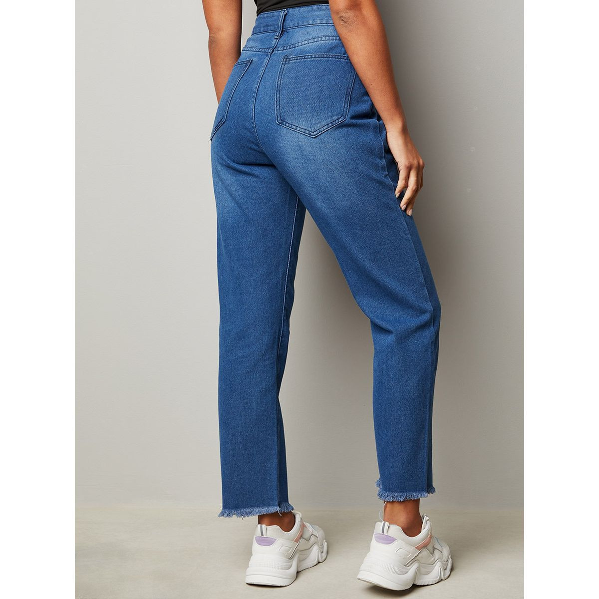 Styli Raw Hem Whisker Detail Straight Leg Jeans-women-clothing-bottoms-jeans-image-4