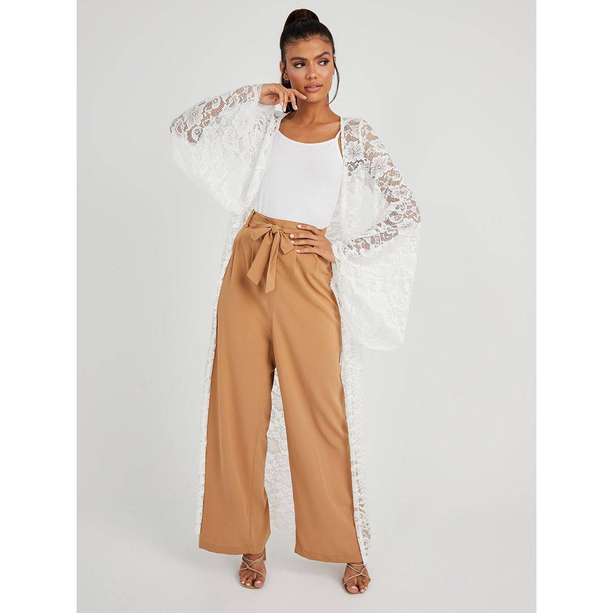 Styli All Over Lace Maxi Kimono-women-clothing-shirtsandblouses-blouses-image-2