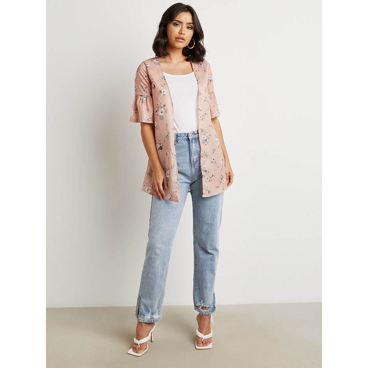 كيمونو مطبوع بأكمام قصيرة من ستايلي-women-clothing-shirtsandblouses-blouses-image-2