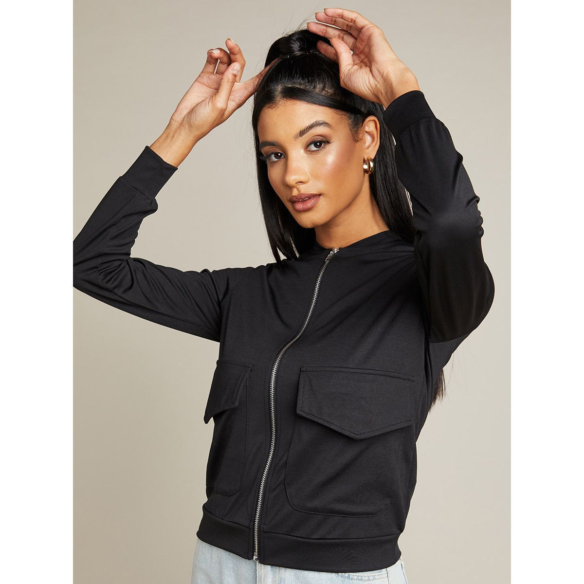 جاكيت بومبر مزين بجيوب من ستايلي-women-clothing-coatsandjackets-jackets-image-3