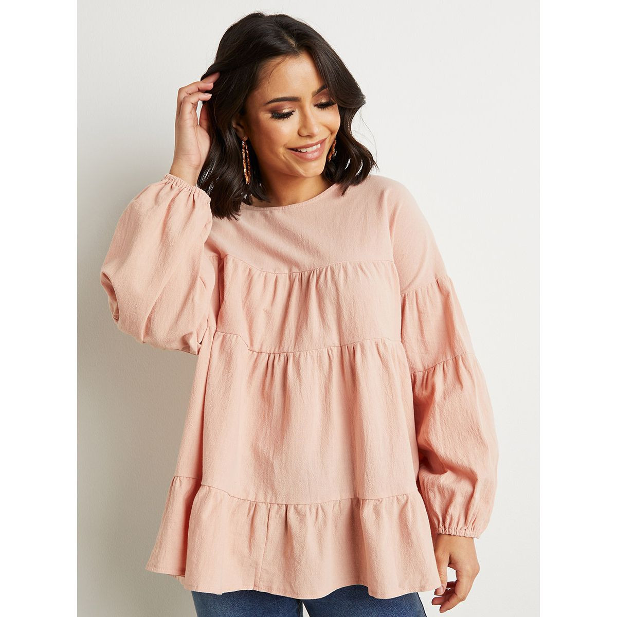 بلوزة قصيرة بقصة واسعة من ستايلي-women-clothing-shirtsandblouses-blouses-image-7