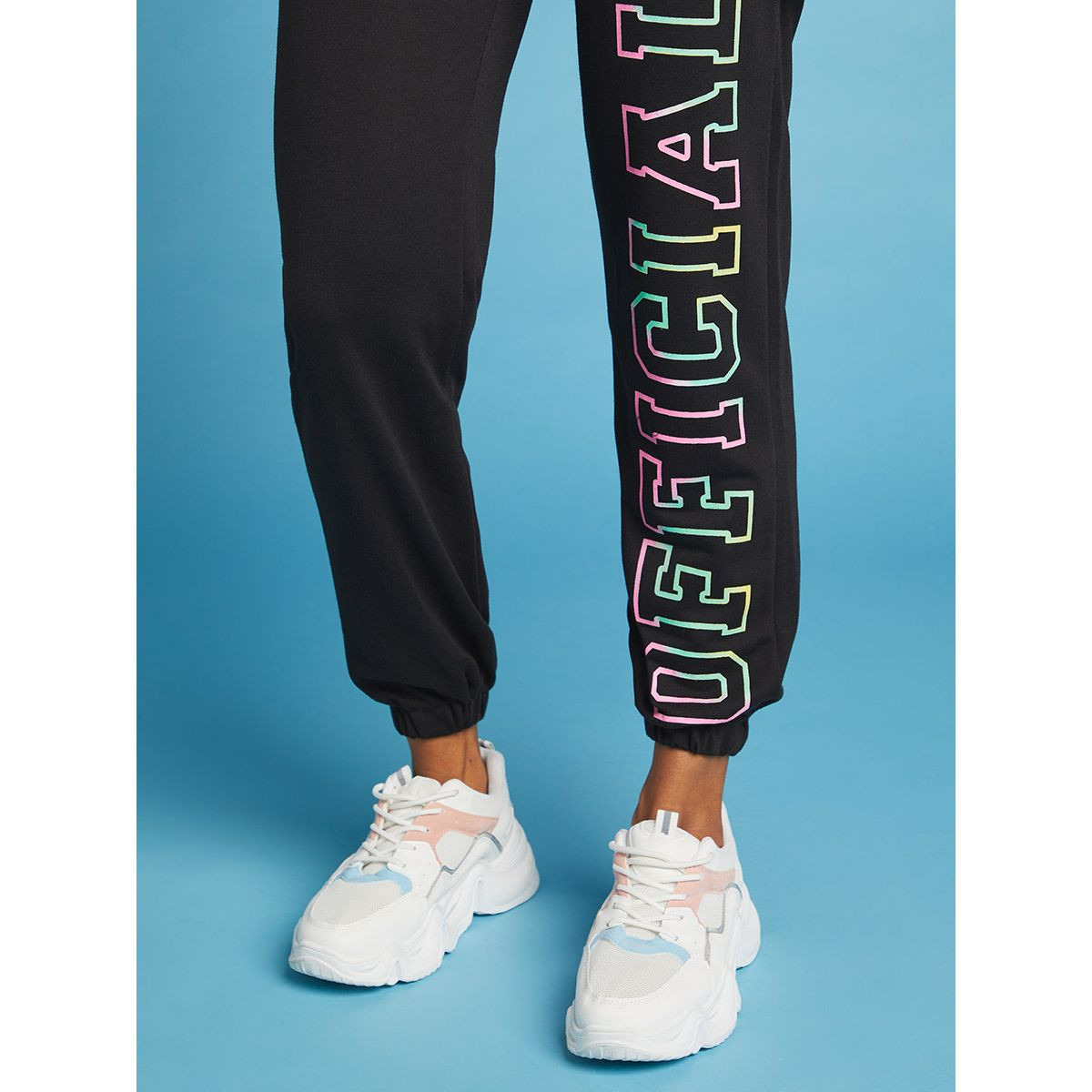 Styli Rainbow Official Slogan Print Cuffed Jogger-women-clothing-bottoms-trousers-image-4
