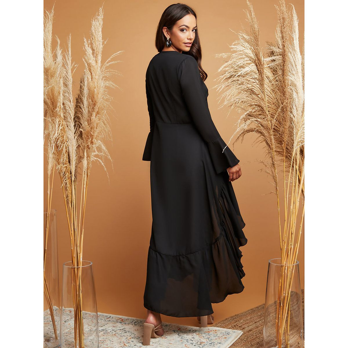 كيمونو طويل مزين بكشكش من ستايلي-women-clothing-shirtsandblouses-blouses-image-3