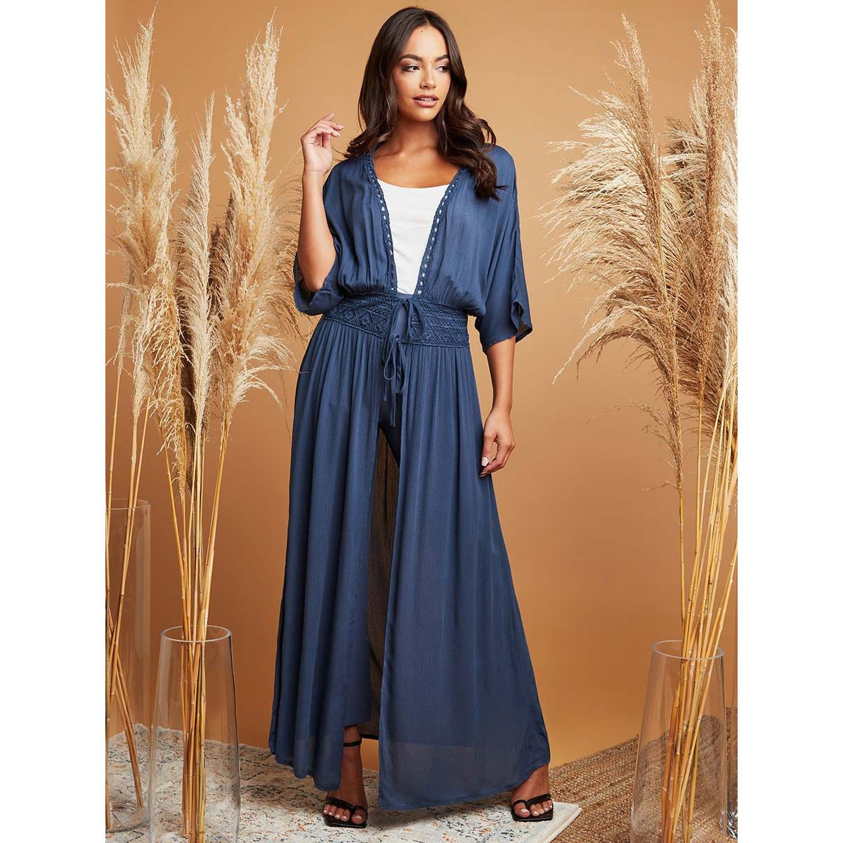 كيمونو طويل بتداخلات دانتيل من ستايلي-women-clothing-shirtsandblouses-blouses-image-4