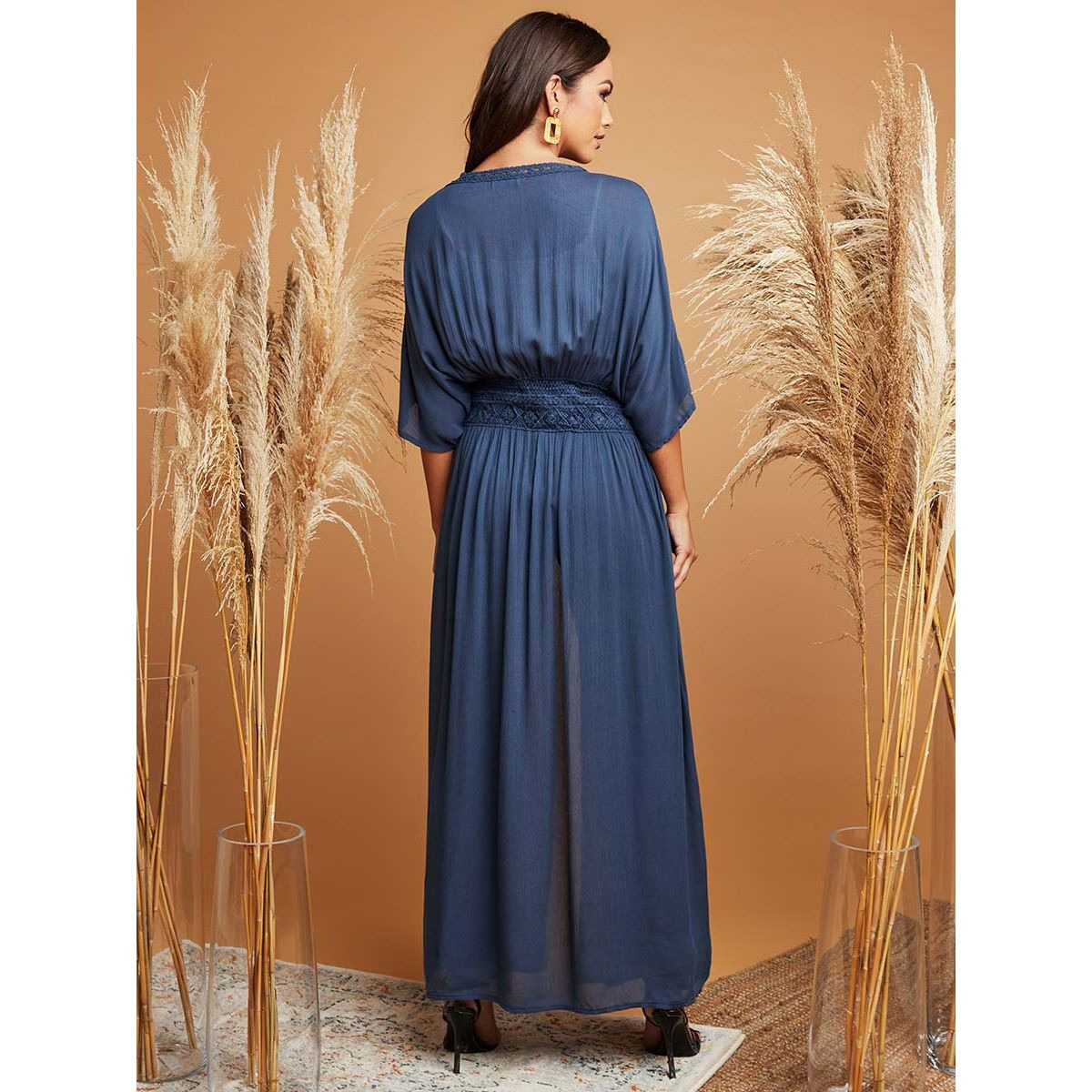 كيمونو طويل بتداخلات دانتيل من ستايلي-women-clothing-shirtsandblouses-blouses-image-2