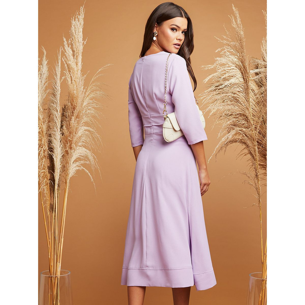 فستان ميدي بحافة واسعة من ستايلي-women-clothing-dresses-image-3