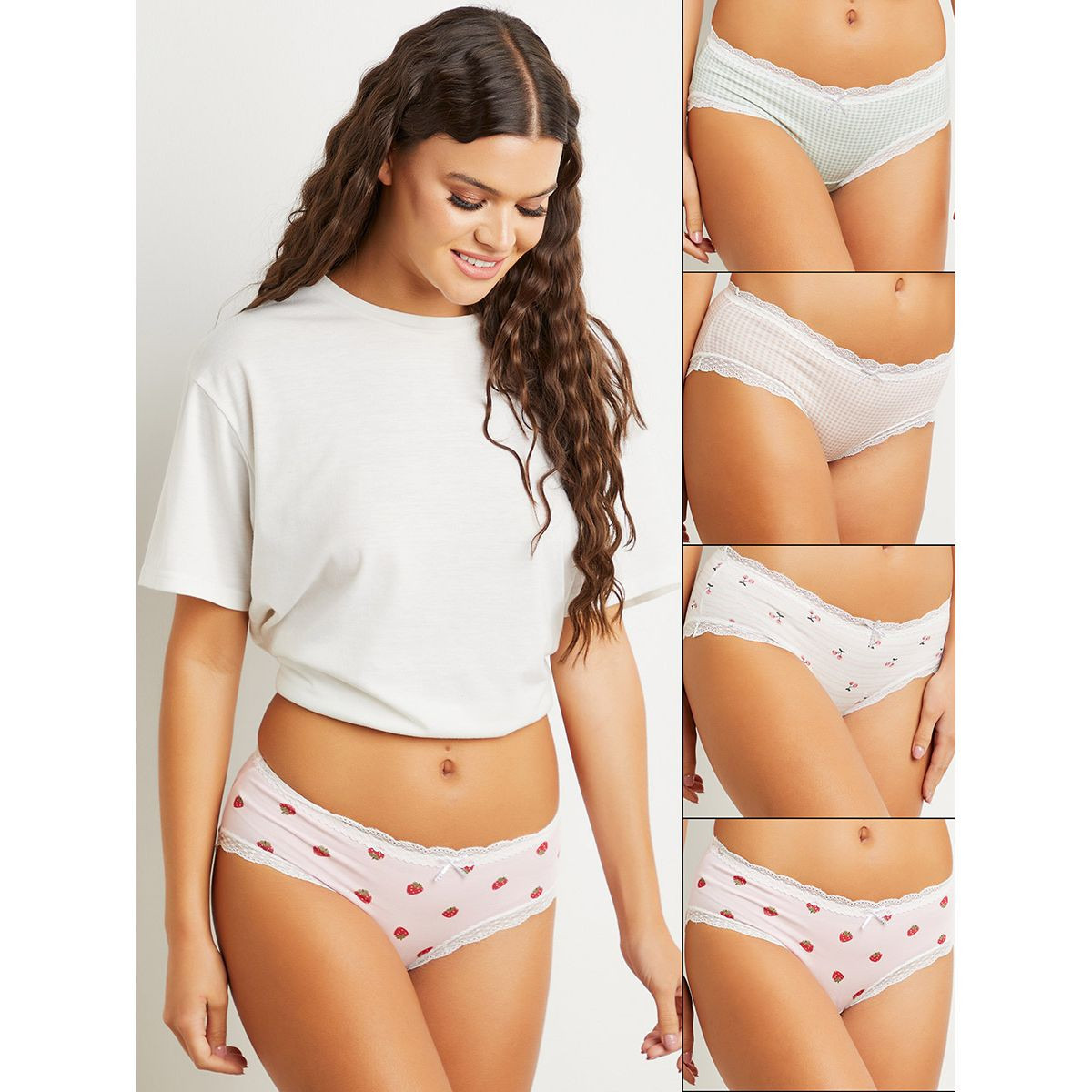 مجموعة من 4 شورتات قطن من ستايلي-women-clothing-lingerie-panties-image-1