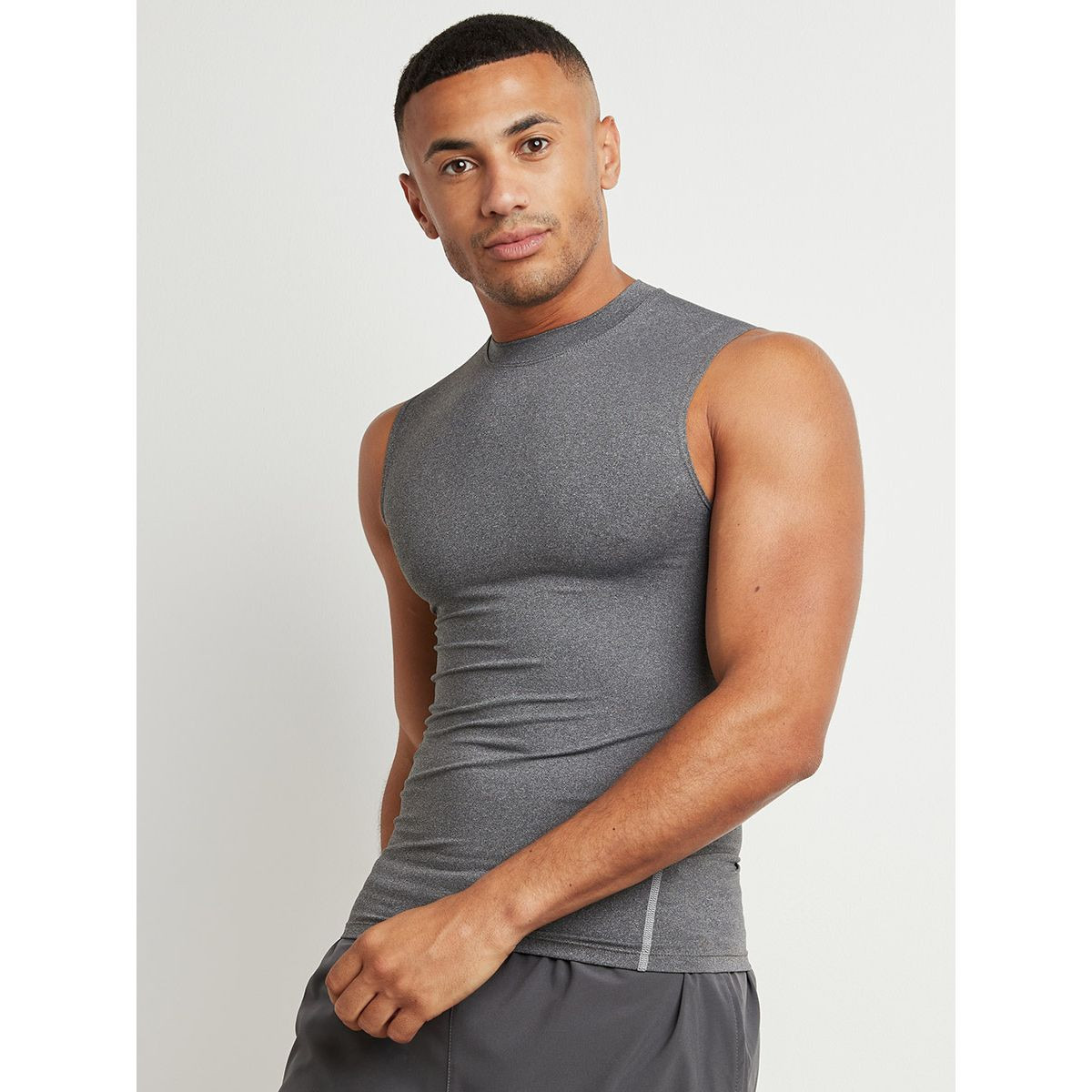 Styli High Neck Stitched Detail Slim Fit Tank-men-clothing-sportswearandactivewear-tshirtsandpolos-image-1