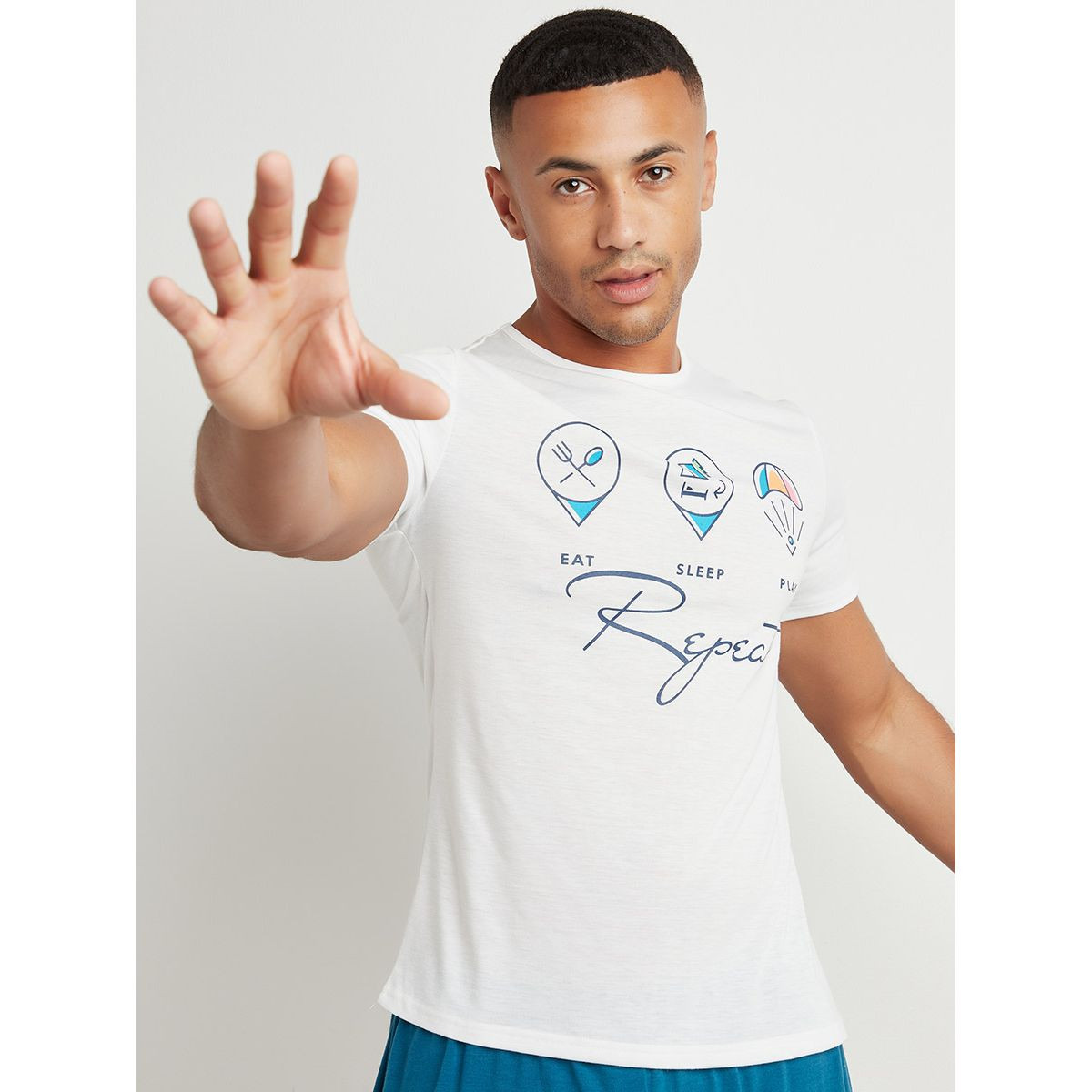 طقم (تيشيرت + شورت) من ستايلي-men-clothing-nightwear-sets-image-2