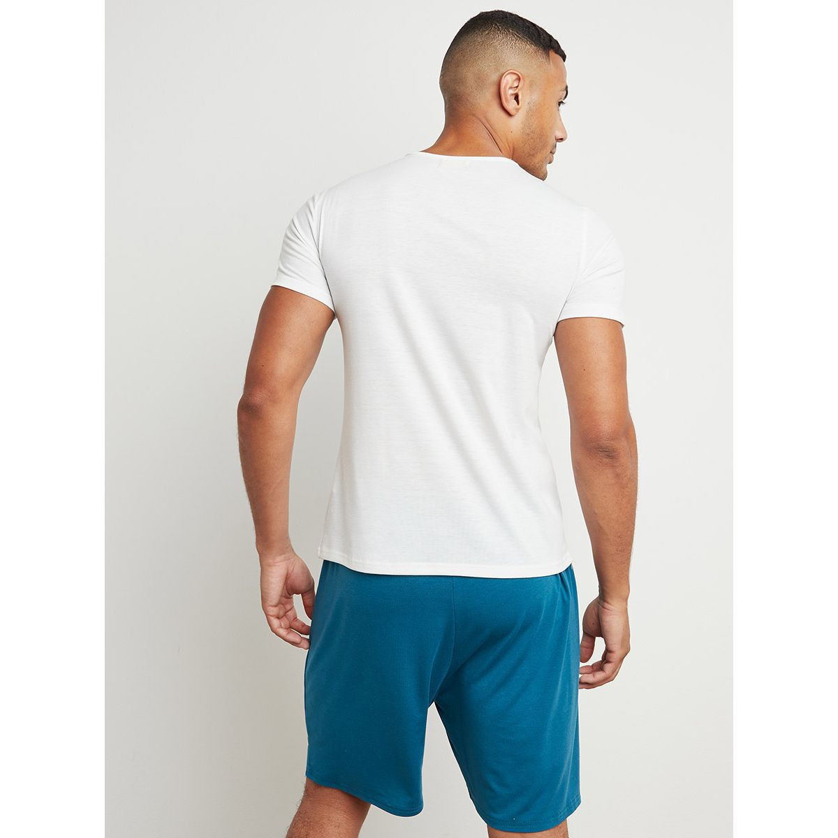 Styli Eat Sleep Play Graphic Print T-shirt and Shorts Set-men-clothing-nightwear-sets-image-4