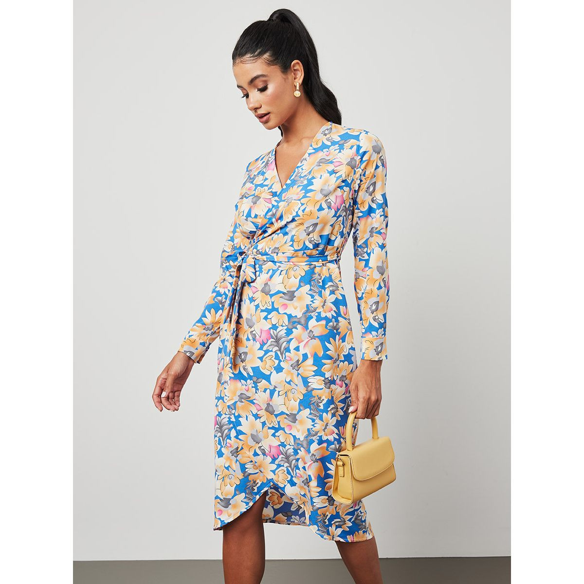 فستان ميدي بطبعات ازهار من ستايلي-women-clothing-dresses-image-1