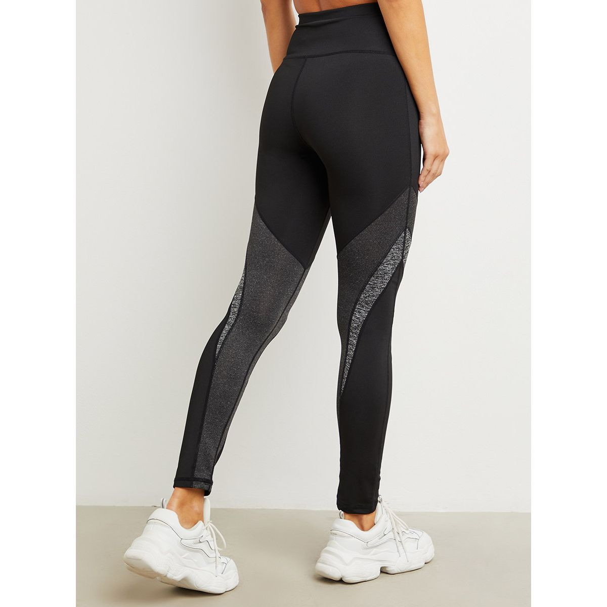 Styli Tonal Grey Marl Insert Active Leggings-women-clothing-sportswearandactivewear-bottoms-image-4
