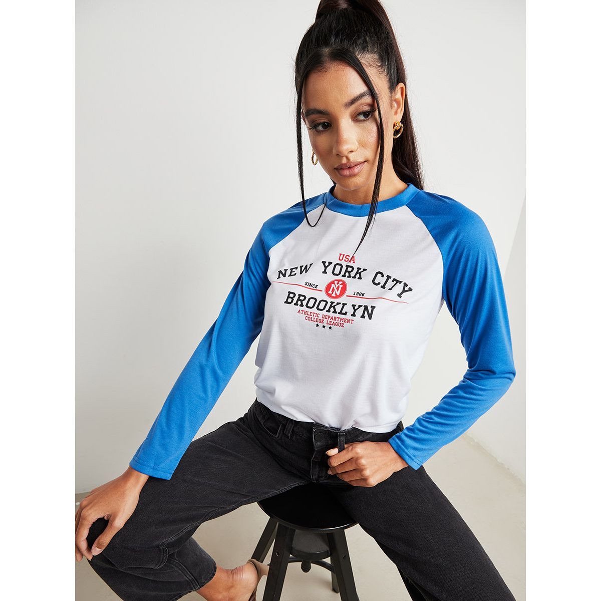 تيشيرت بطبعة كتابة من ستايلي-women-clothing-tshirts-image-7