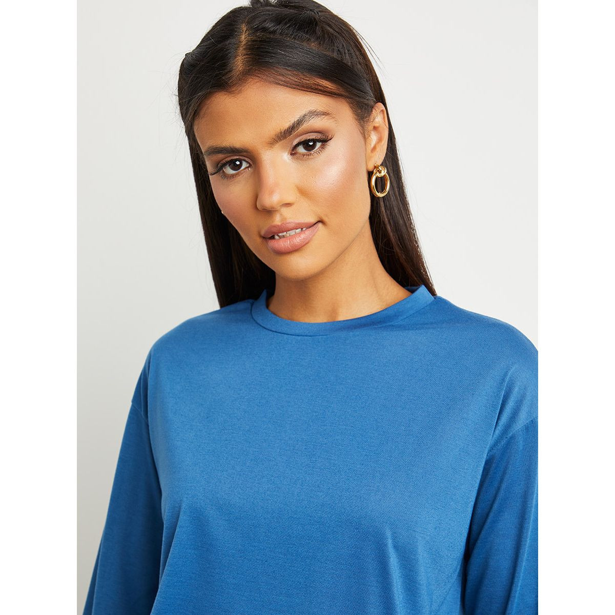 تيشيرت طويل بطبعة من الخلف من ستايلي-women-clothing-tshirts-image-3