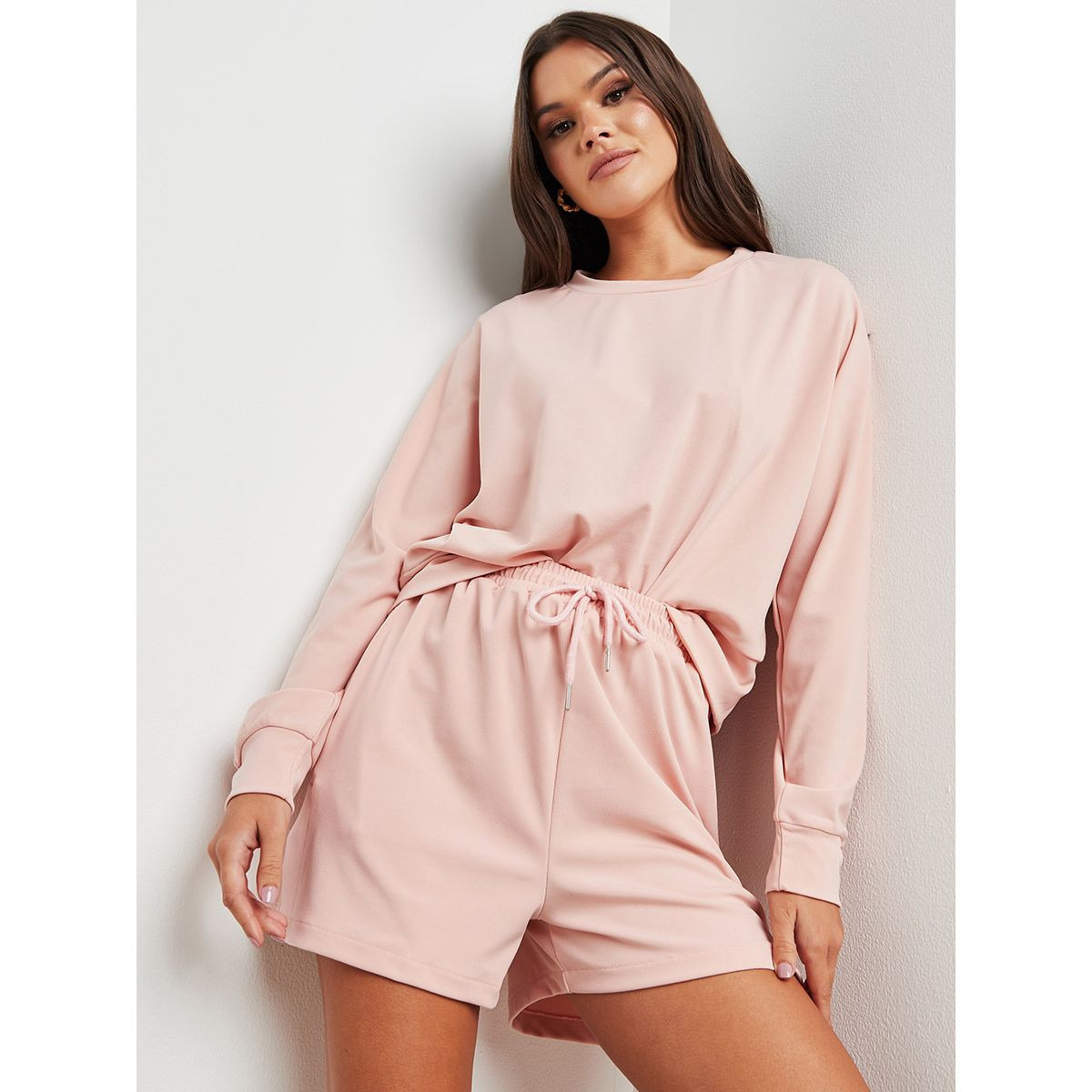 طقم سويت شيرت مع شورت من ستايلي-women-clothing-tshirts-image-1