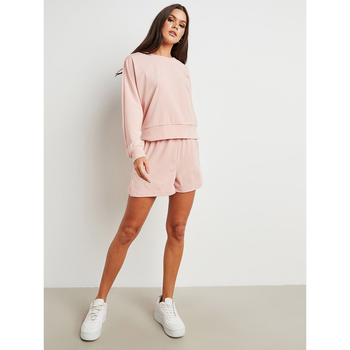 طقم سويت شيرت مع شورت من ستايلي-women-clothing-tshirts-image-2