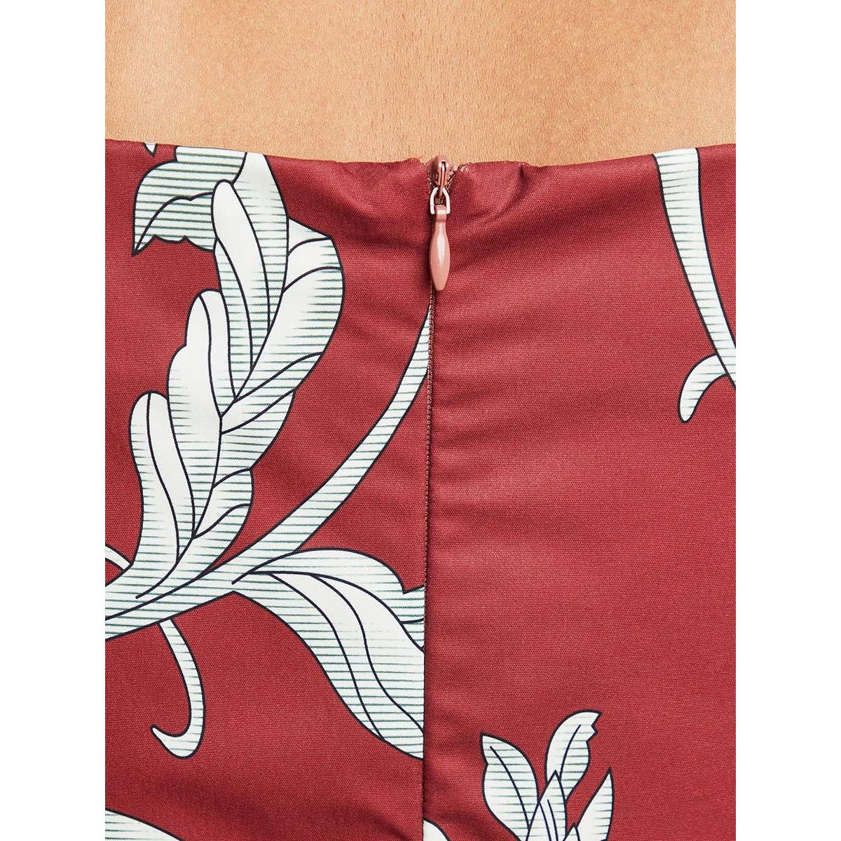 Styli Tropical Print Square Neck Maxi Dress with Puff Sleeves-women-clothing-dresses-image-4