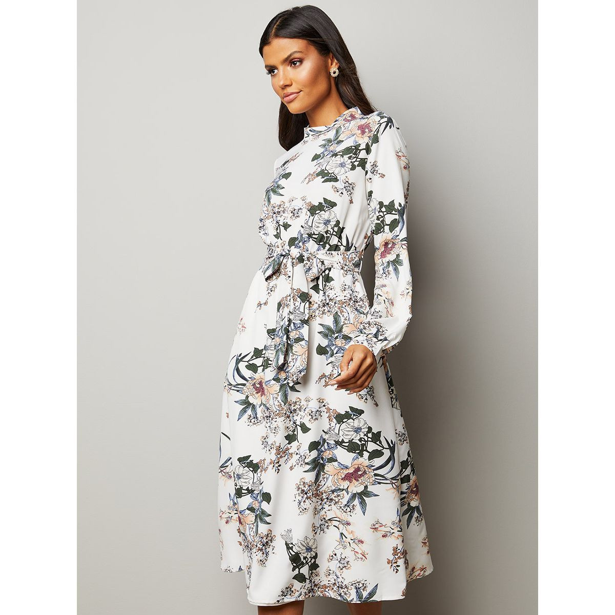 فستان ميدي بطبعات ازهار من ستايلي-women-clothing-dresses-image-2