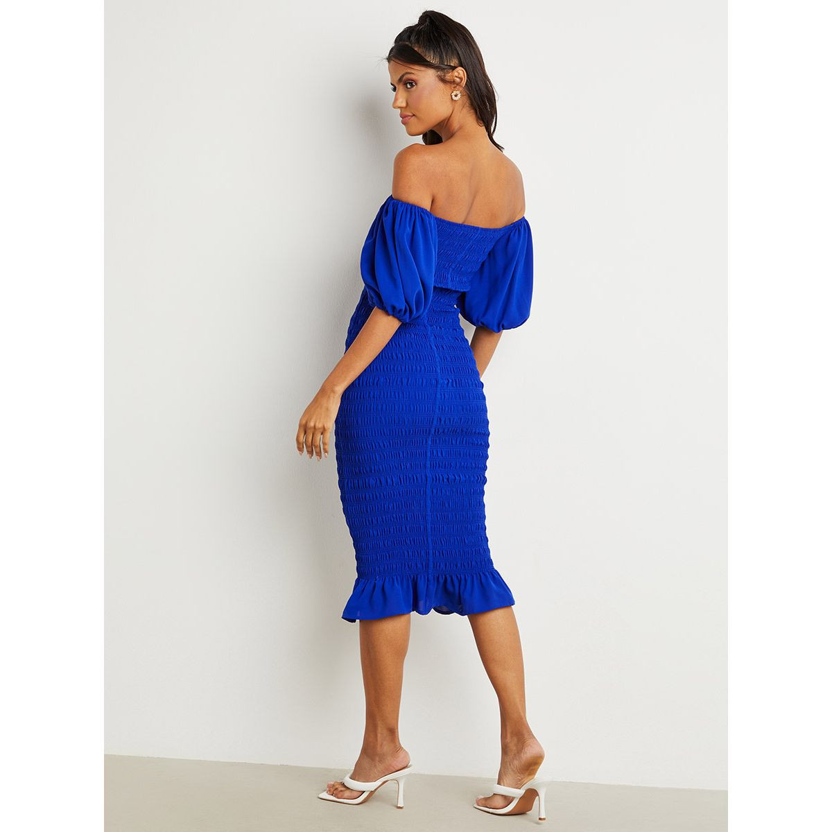 فستان ميدي باكتاف مكشوفة من ستايلي-women-clothing-dresses-image-4