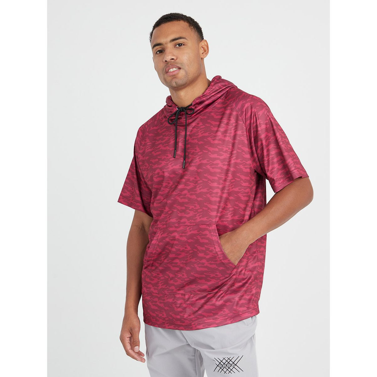 Styli Hooded Short Sleeves Abstract Print T-shirt-men-clothing-sportswearandactivewear-tshirtsandpolos-image-1
