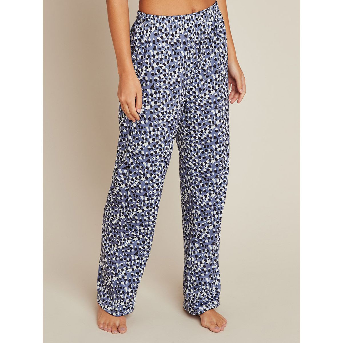 Styli Sketchy Spot Button Through Satin Shirt and Pyjama Set-women-clothing-nightwear-pyjamas-longsets-image-4