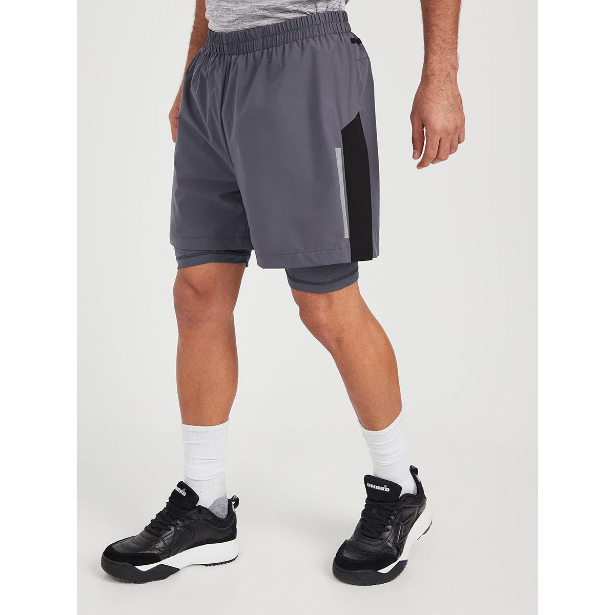 Styli Contrast Panel Detail Active Shorts with Inner Tight-men-clothing-sportswearandactivewear-bottoms-image-1