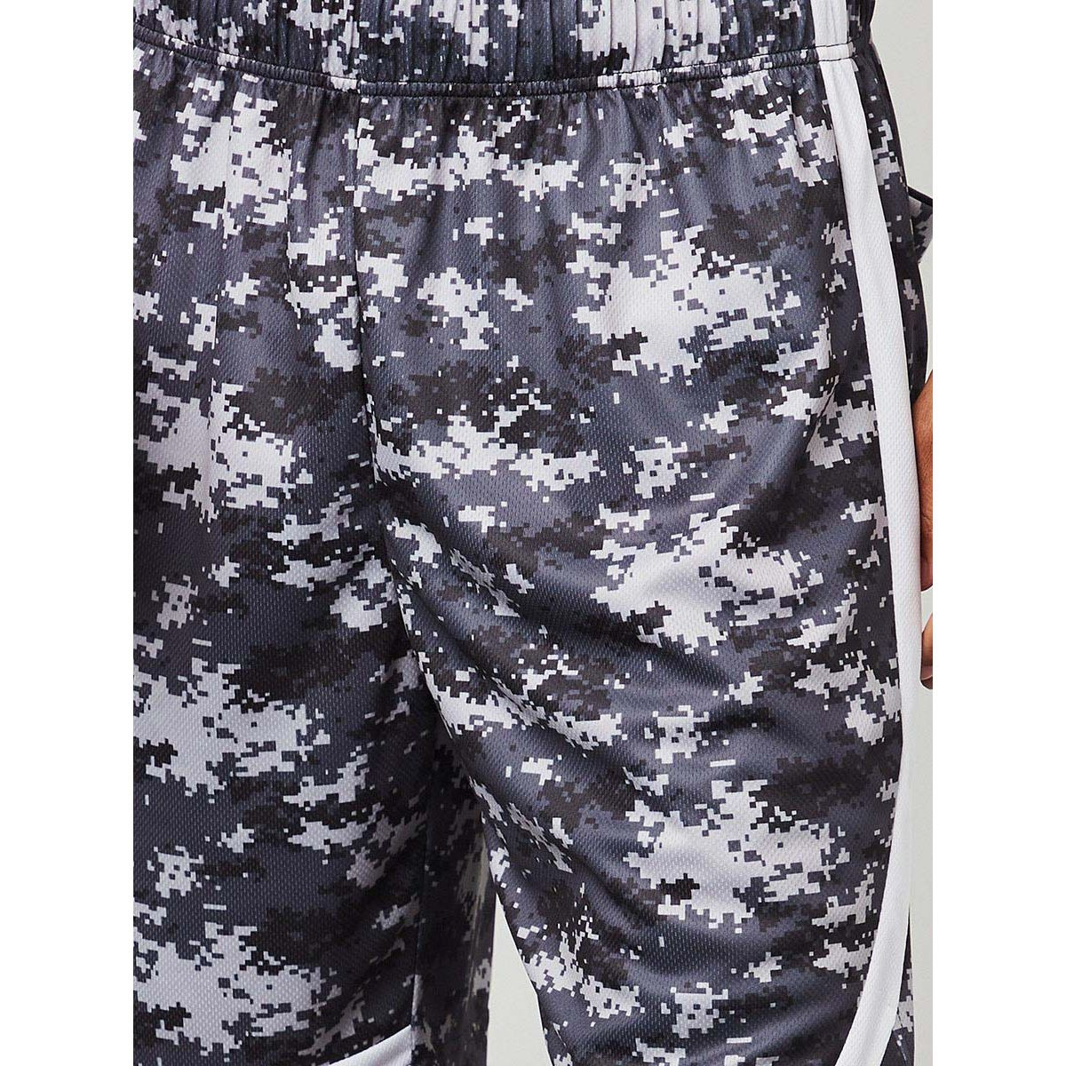 Styli Contrast Stripe Detail Camo Active Shorts-sports-men-clothing-bottoms-image-3