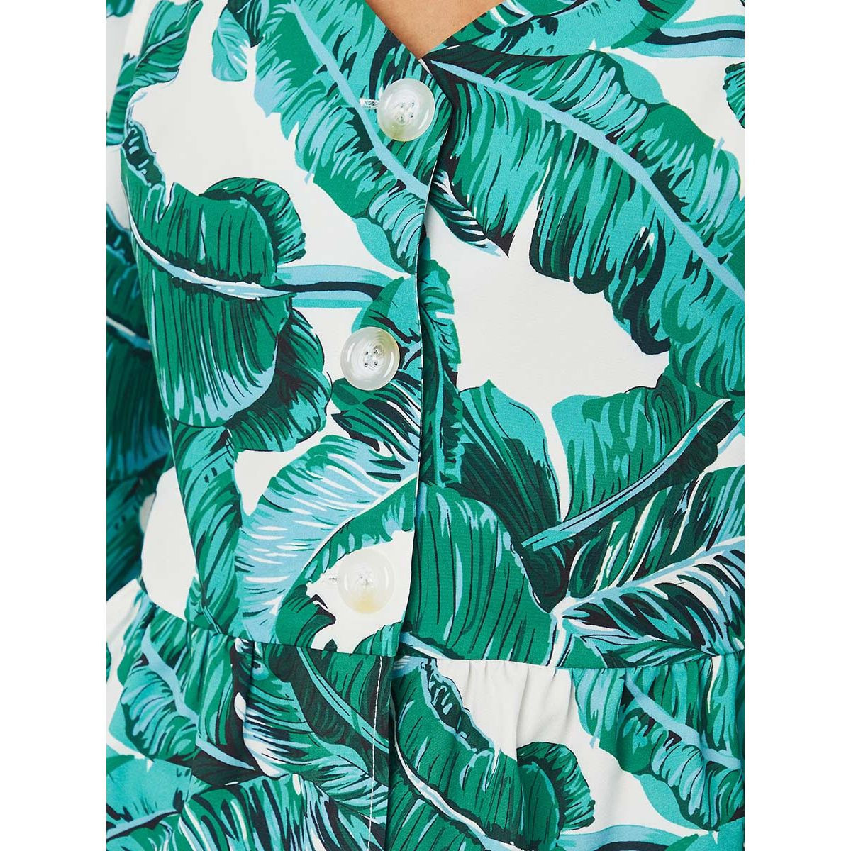 Styli Long Sleeves Palm Print Button Through Peplum Top-women-clothing-shirtsandblouses-blouses-image-3