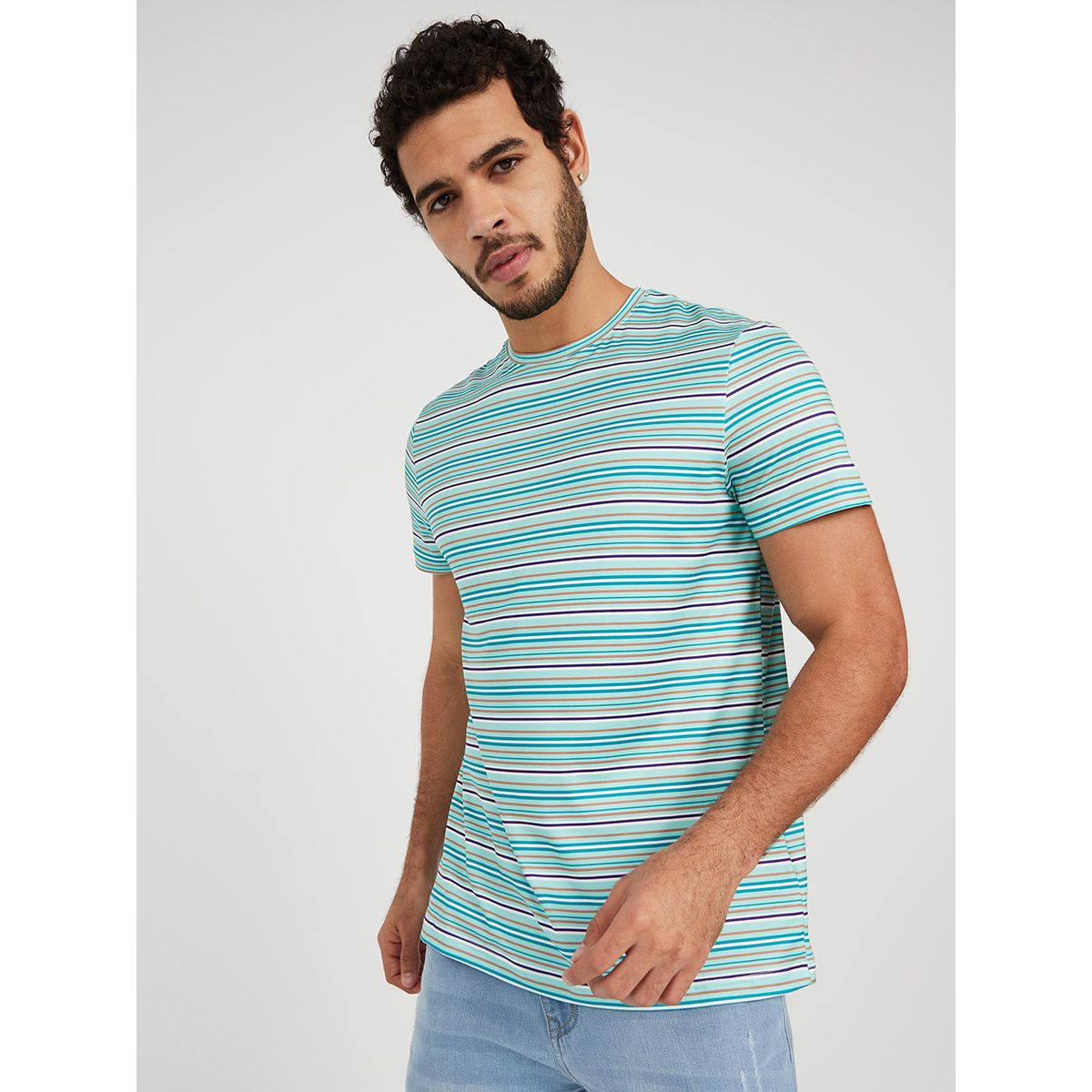 تيشيرت مخطط باكمام قصيرة من ستايلي-men-clothing-tshirtsandpolos-tshirts-image-3