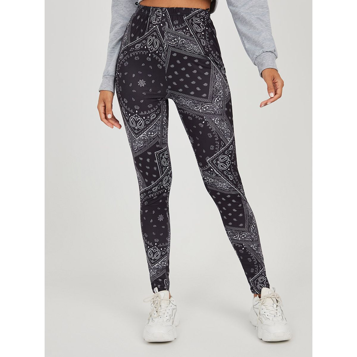 ليقنز مطبع بخصر مطاطي من ستايلي-women-clothing-bottoms-leggings-image-1