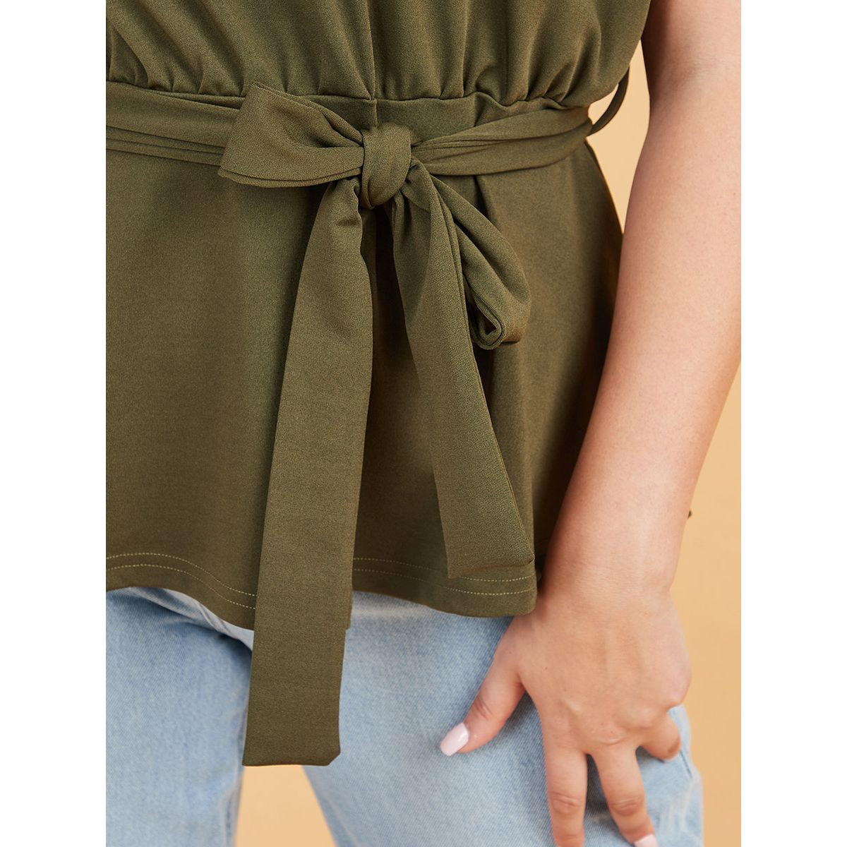 بلوزة بربطة خصر من ستايلي-women-clothing-shirtsandblouses-blouses-image-4