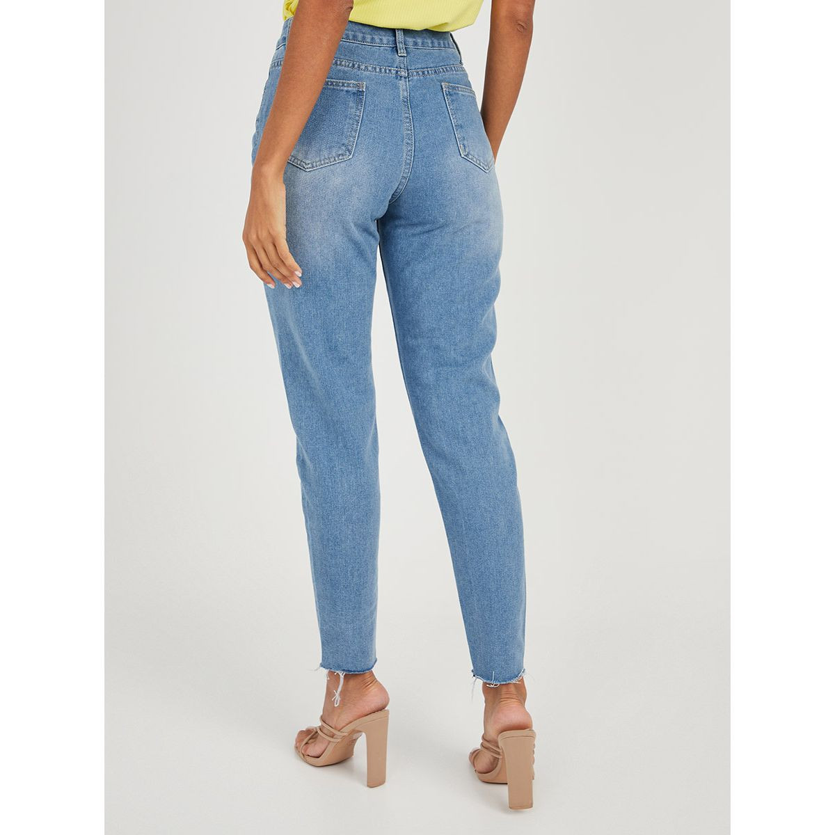 Styli Mid Rise Slim Fit Jeans with Raw Hem-women-clothing-bottoms-jeans-image-4