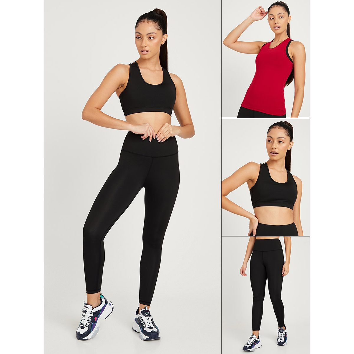 طقم من 3 ( صدرية + ليقنز + بلوزة بلا اكمام ) من ستايلي-women-clothing-sportswearandactivewear-sportsbras-image-1
