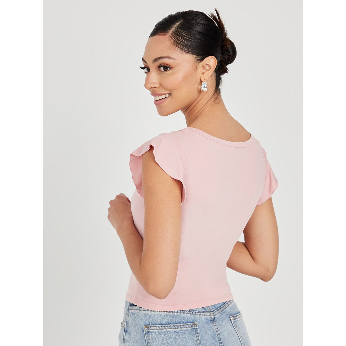 Styli Ruffle Sleeves Activewear Top-women-clothing-sportswearandactivewear-tshirtsandvests-image-4